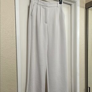Abercrombie & Fitch White Wide Leg Pants High Waisted